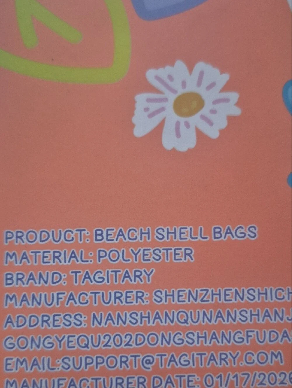 Kids Beach Shell Mesh Bag Set - Blue, Yellow, Orange